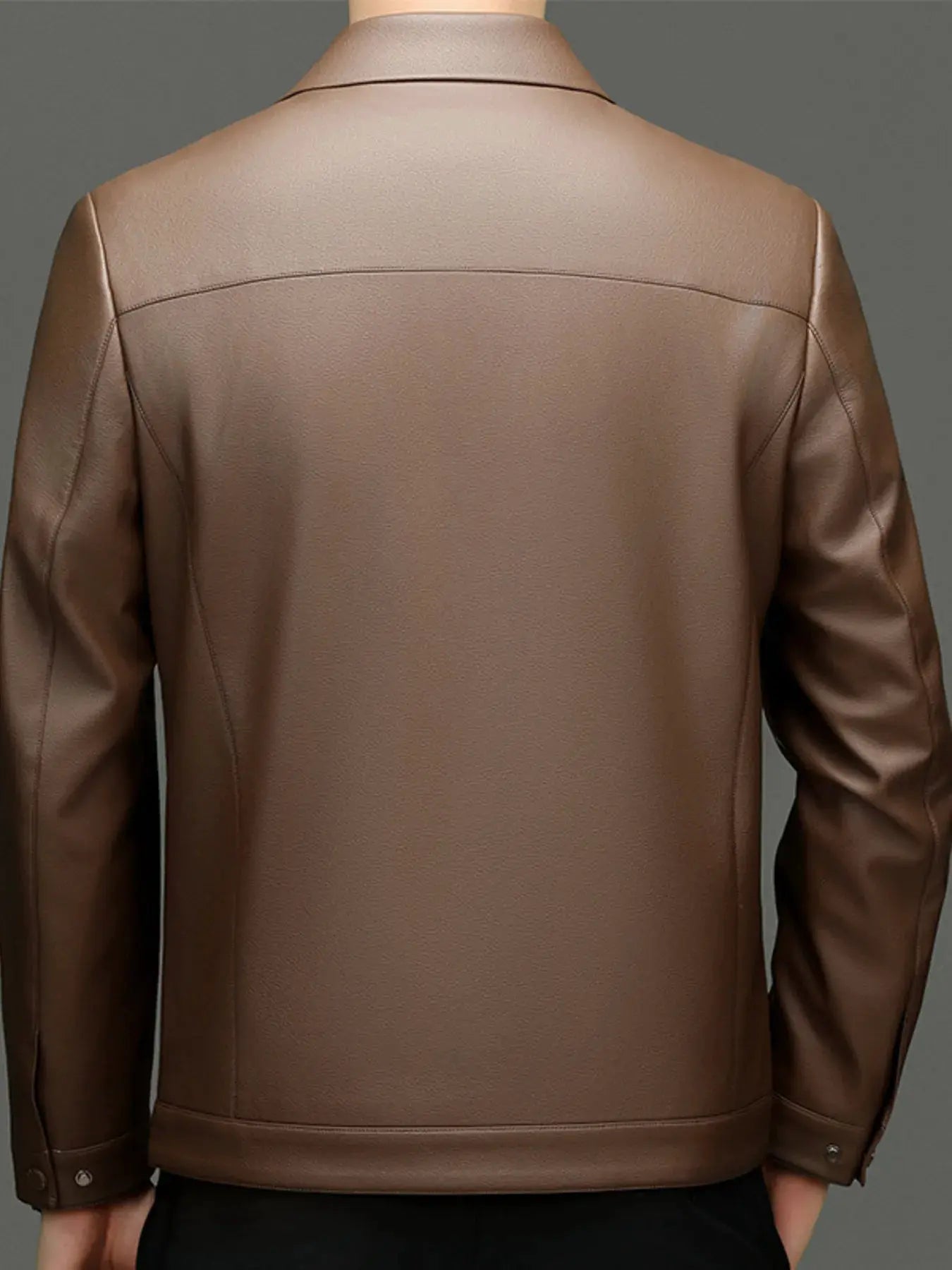 Men's Plus Size Zip Up Long Sleeve Jacket by Partner Label
