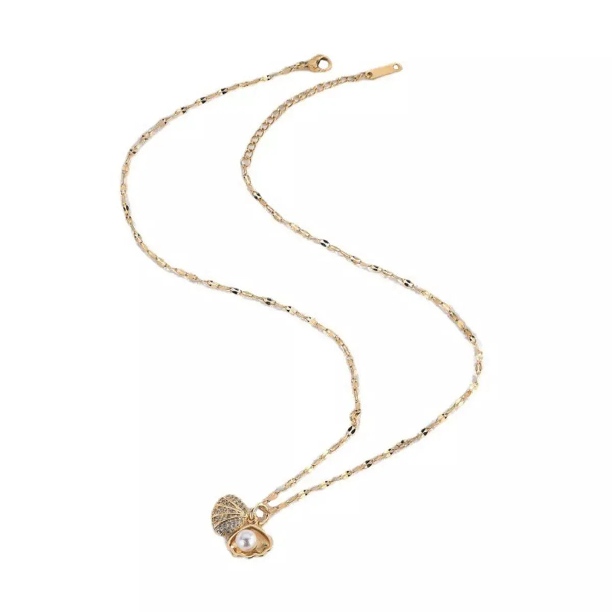 18K Gold-Plated Pearl Shell Necklace by Partner Labels