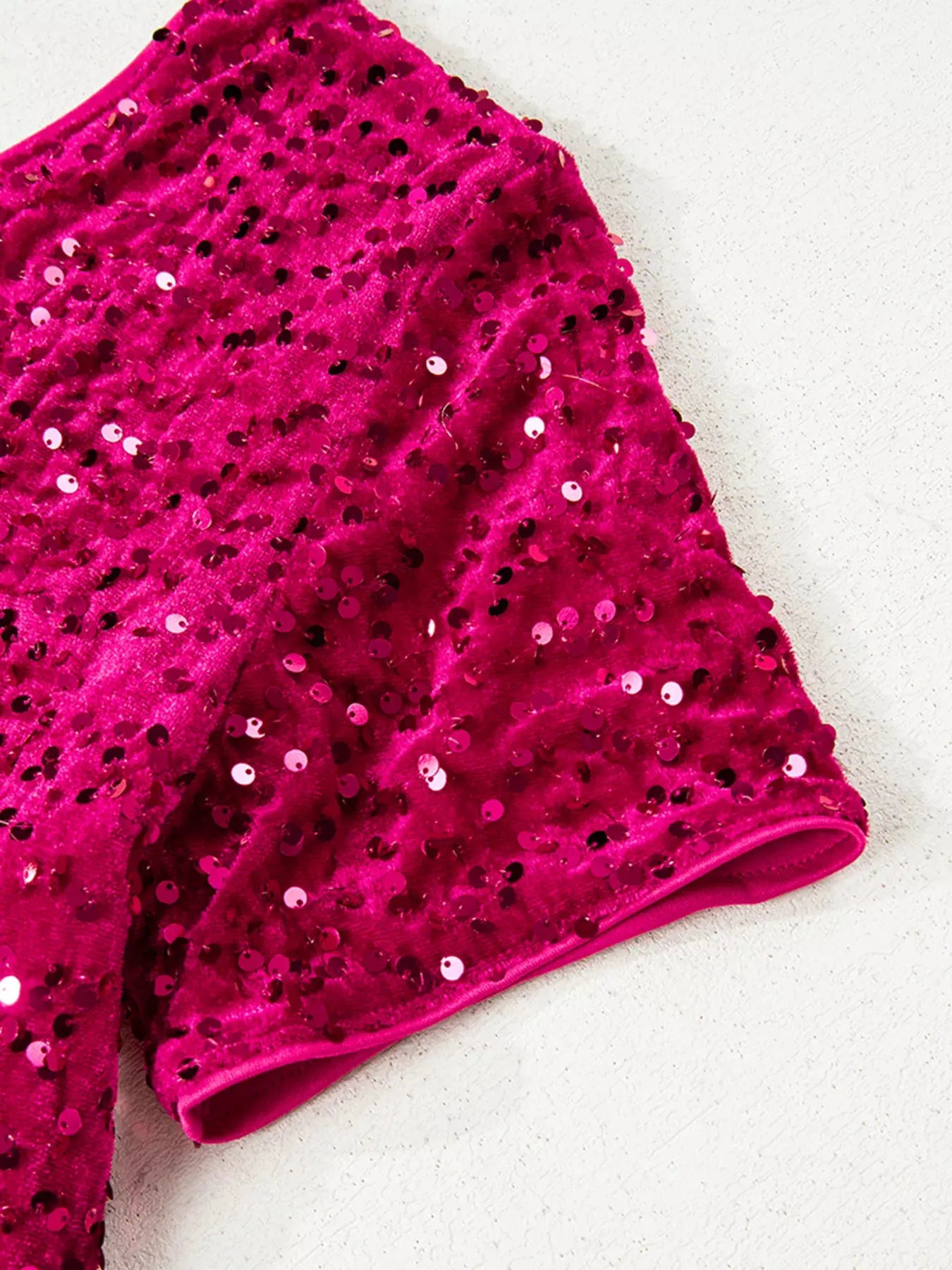 Sequin One-Shoulder Dress with High Slit by Partner Label