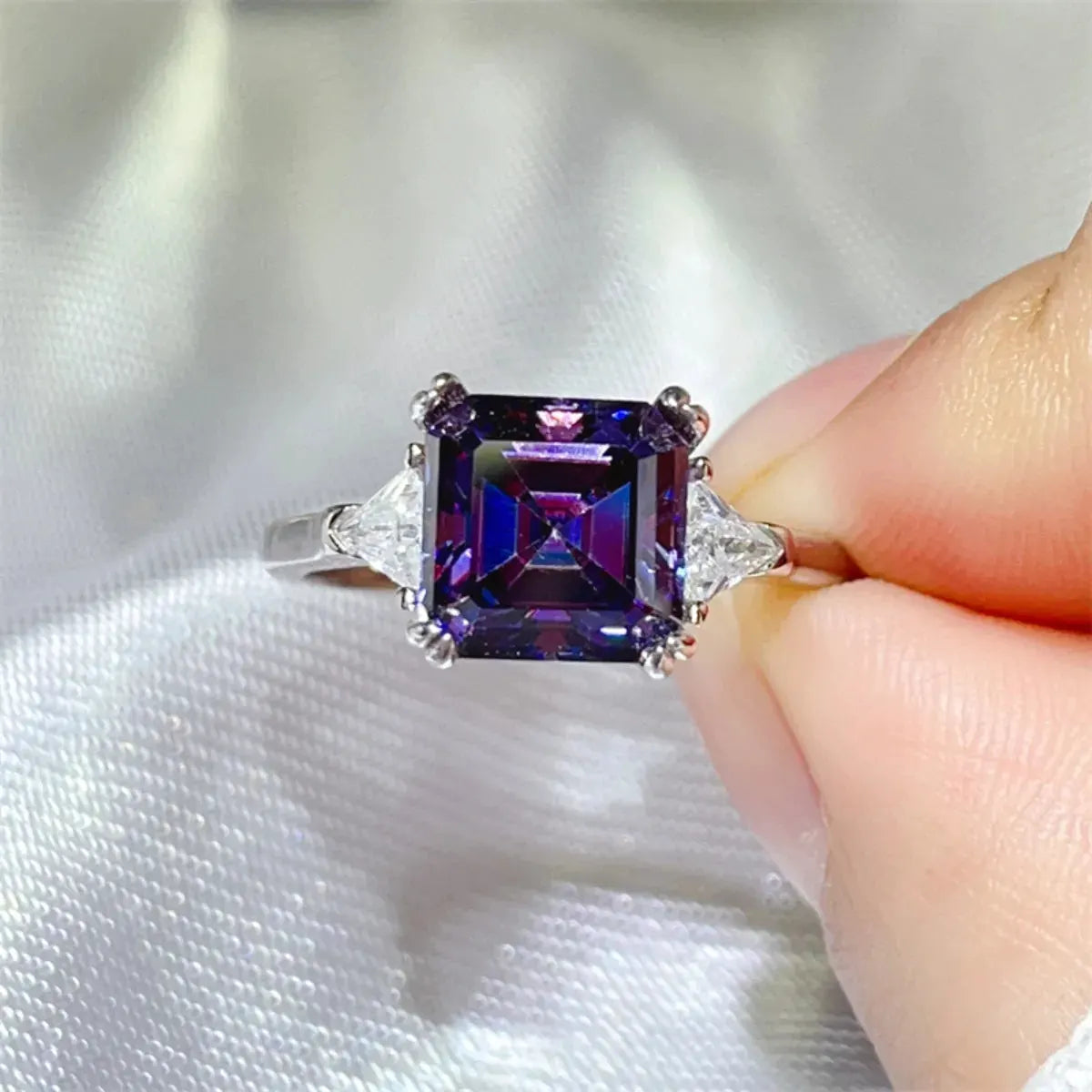 3 Carat Moissanite 925 Sterling Silver Ring by Partner Label