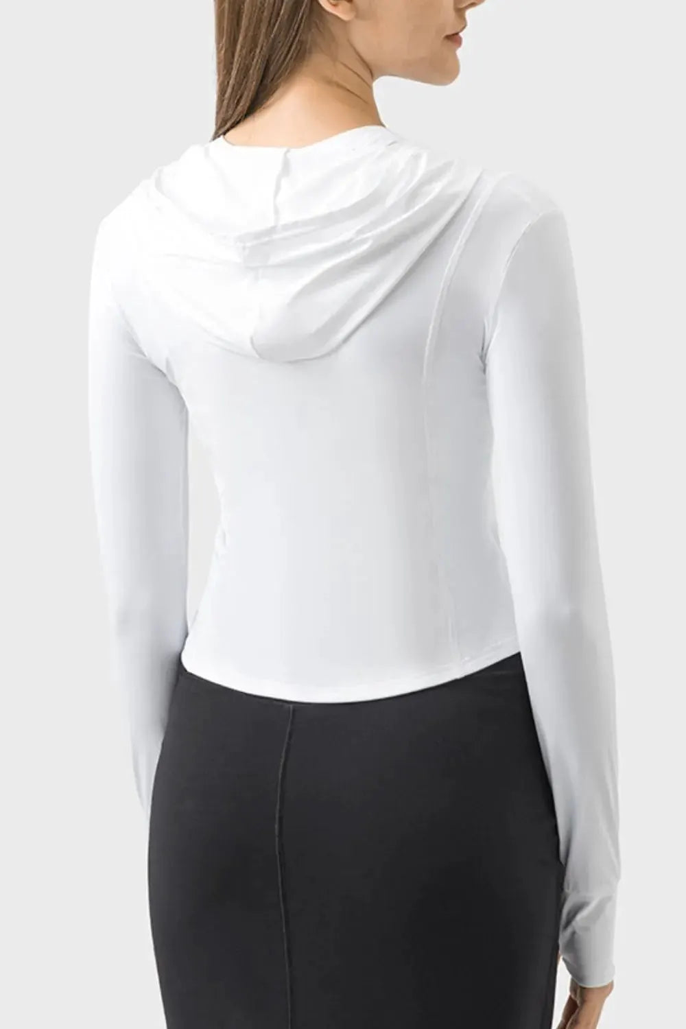 Millennia Pocketed Zip Up Hooded Long Sleeve Active Outerwear by Millennia
