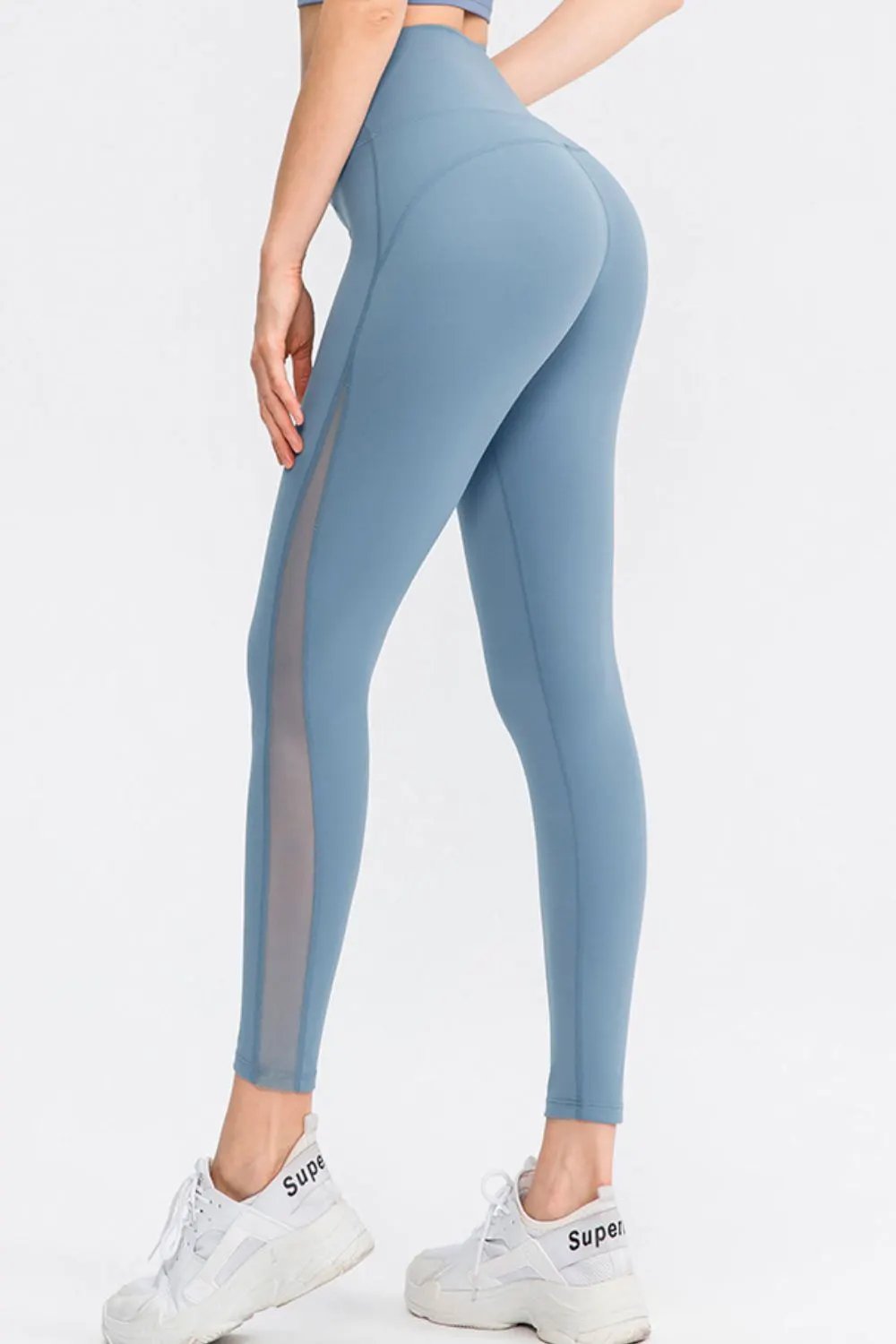 Wide Waistband Slim Fit Long Sports Pants by Partner Label