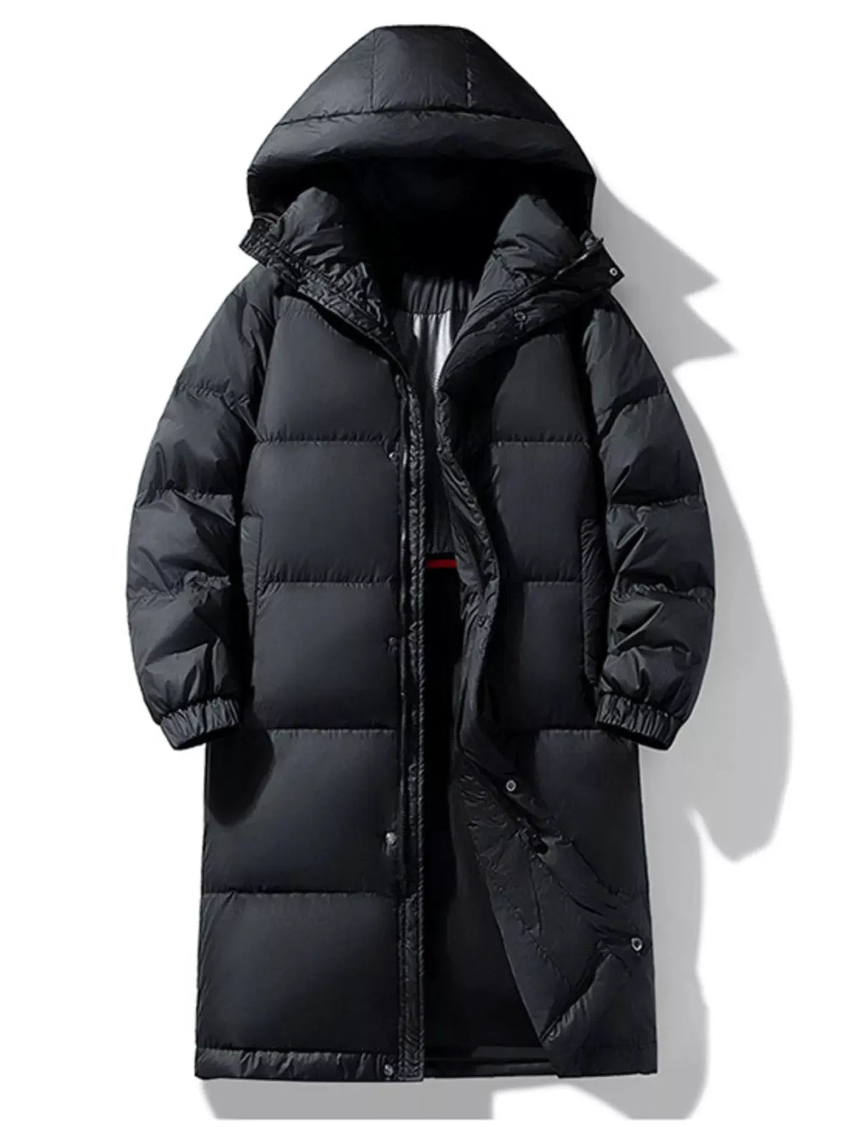 Men's Full Size Longline Hooded Down Coat Plus Size by Partner Label