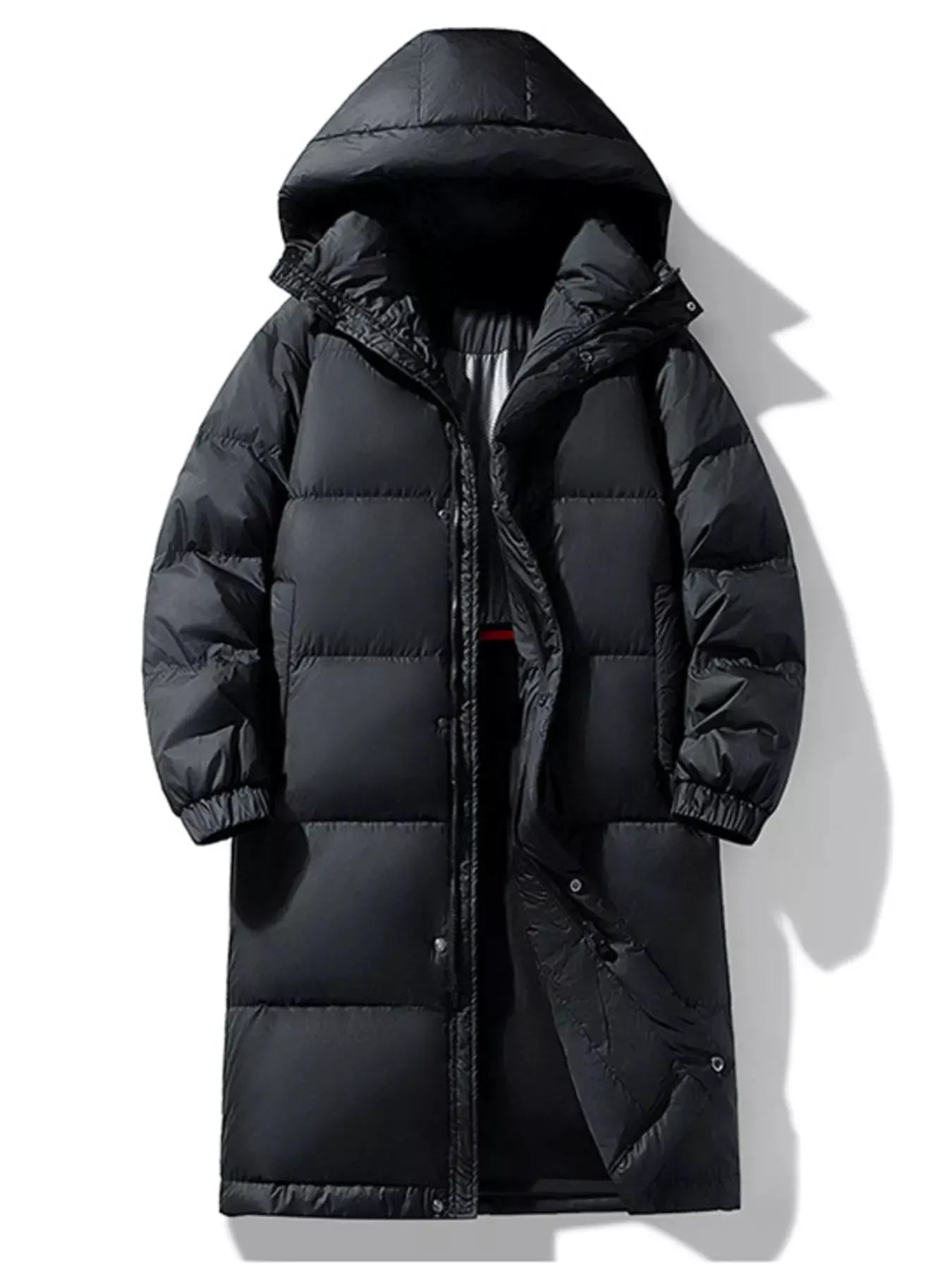 Men's Full Size Longline Hooded Down Coat Plus Size by Partner Label