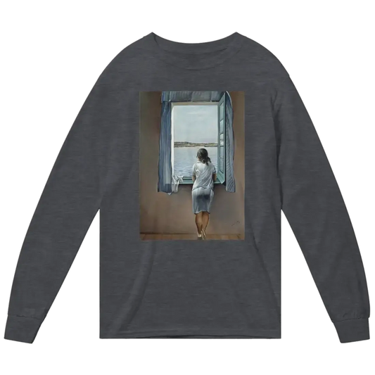 Dali - Young Woman at a Window Artwork Long Sleeve Shirt by Art-O-Rama Shop