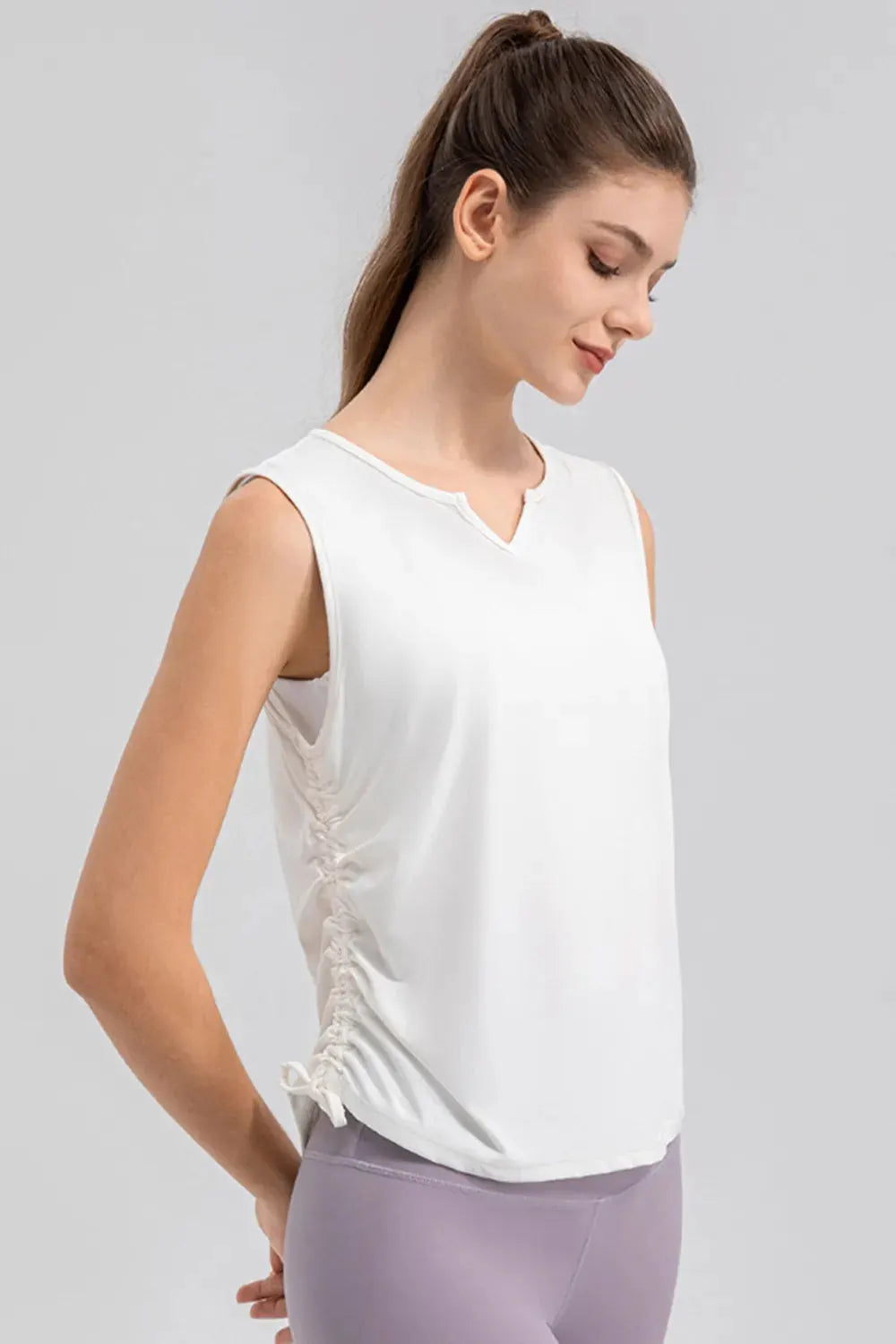 Notched Wide Strap Active Tank by Partner Label