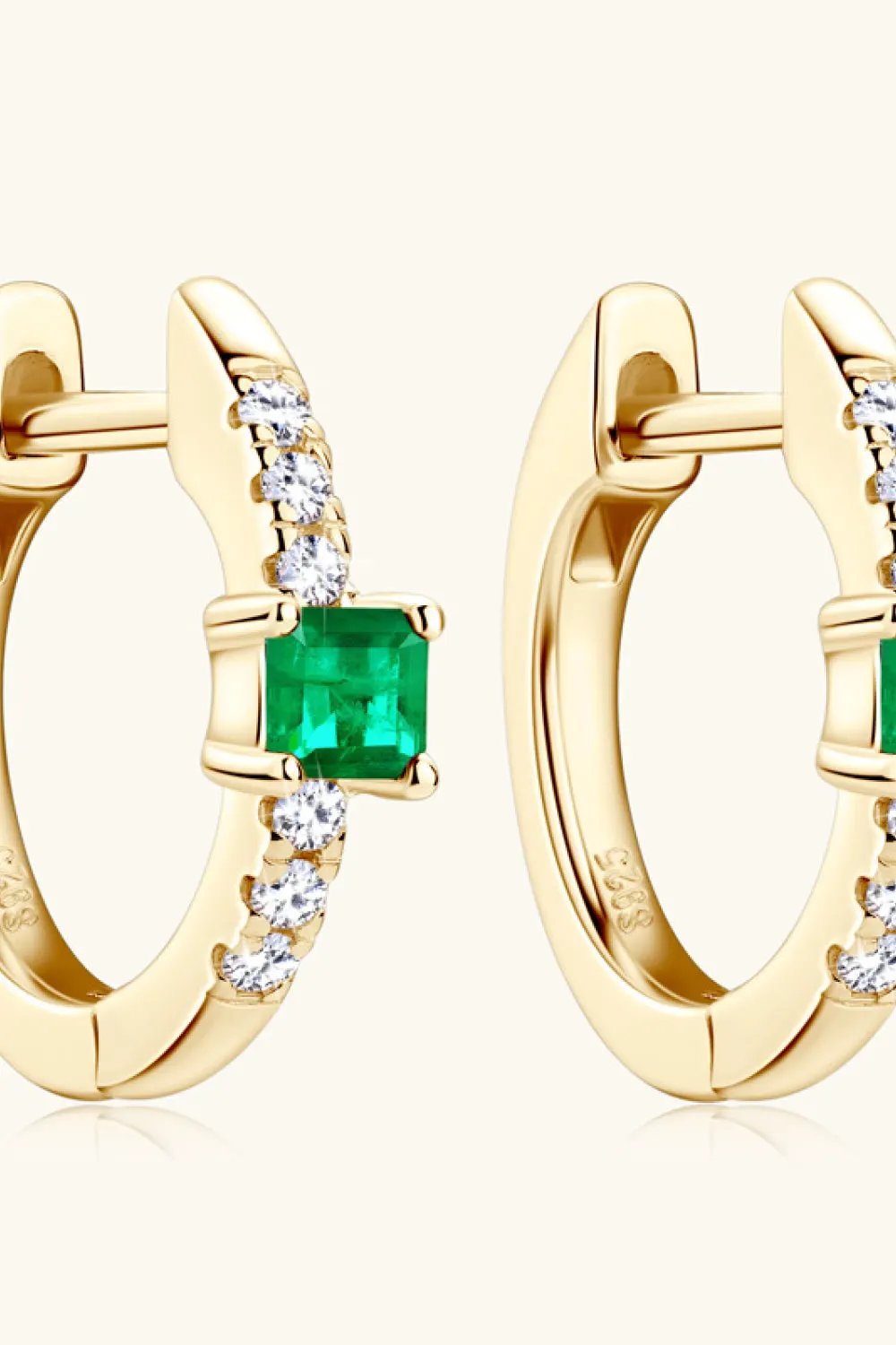 Lab-Grown Emerald Earrings by Partner Label