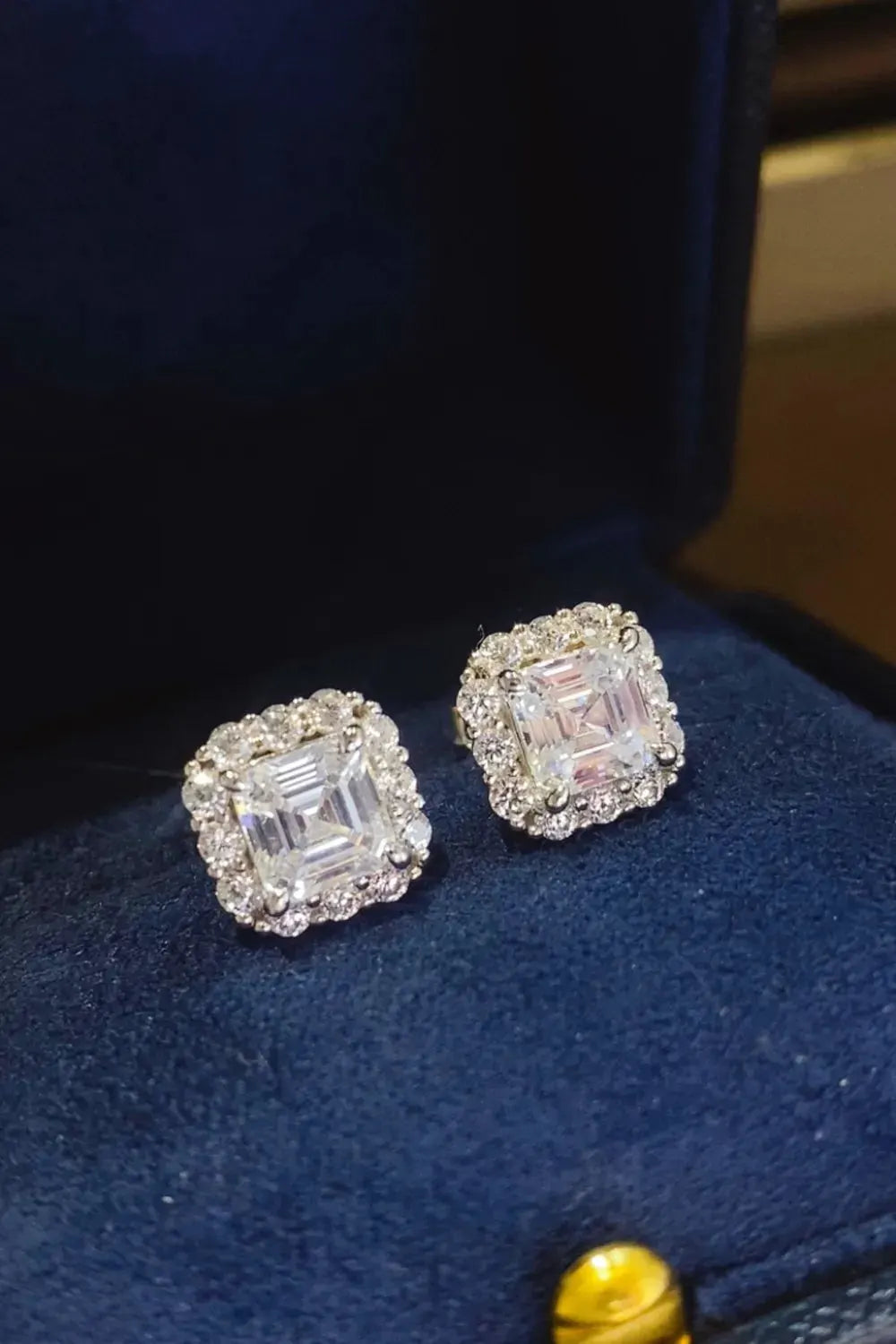 2 Carat Moissanite 925 Sterling Silver Stud Earrings by Partner Label