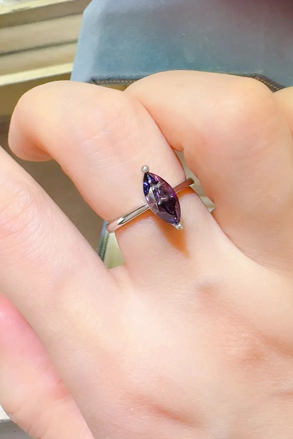 2 Carat Moissanite 925 Sterling Silver Ring by Partner Label