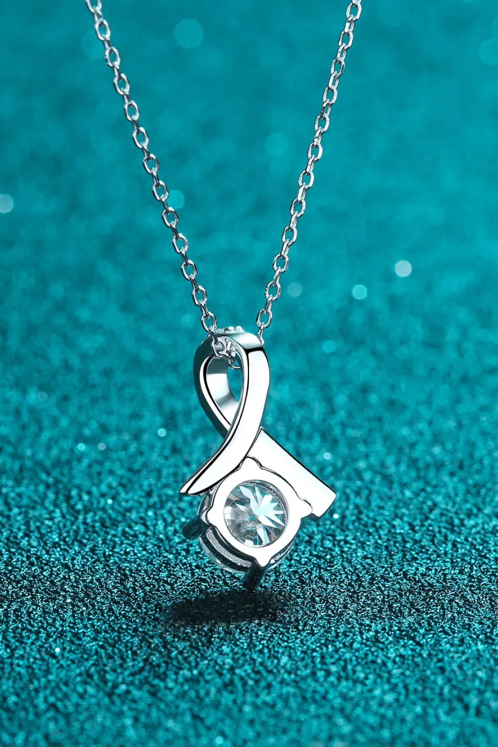 Unique and Chic Moissanite Pendant Necklace by Partner Label