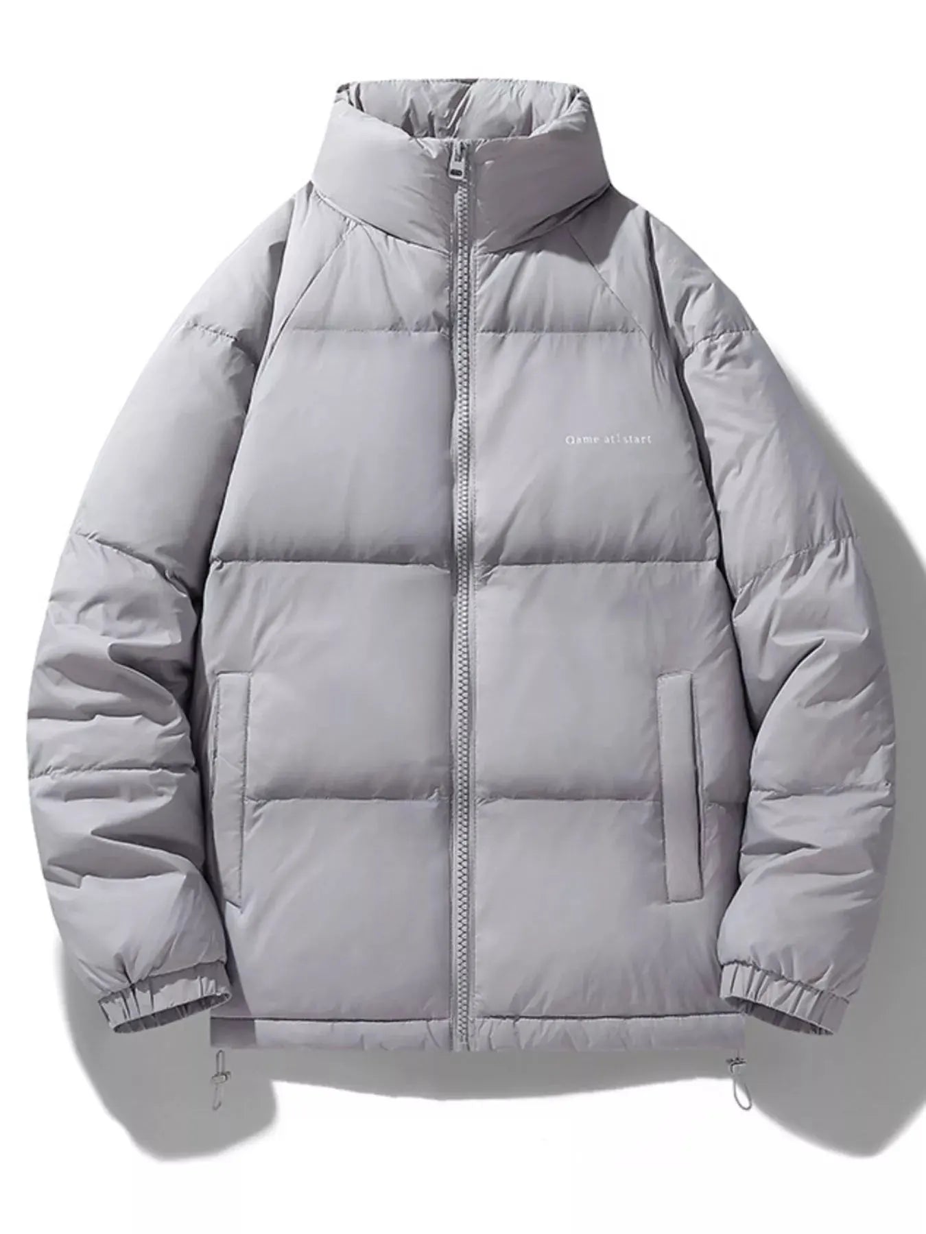 Men's Plus Size Zip Up Padded Puffer Jacket by Partner Label