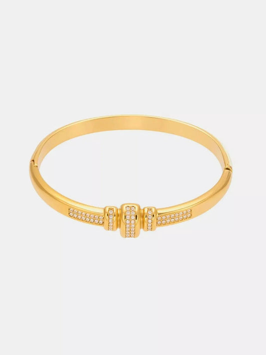 18K Gold-Plated Zircon Bracelet by Partner Label