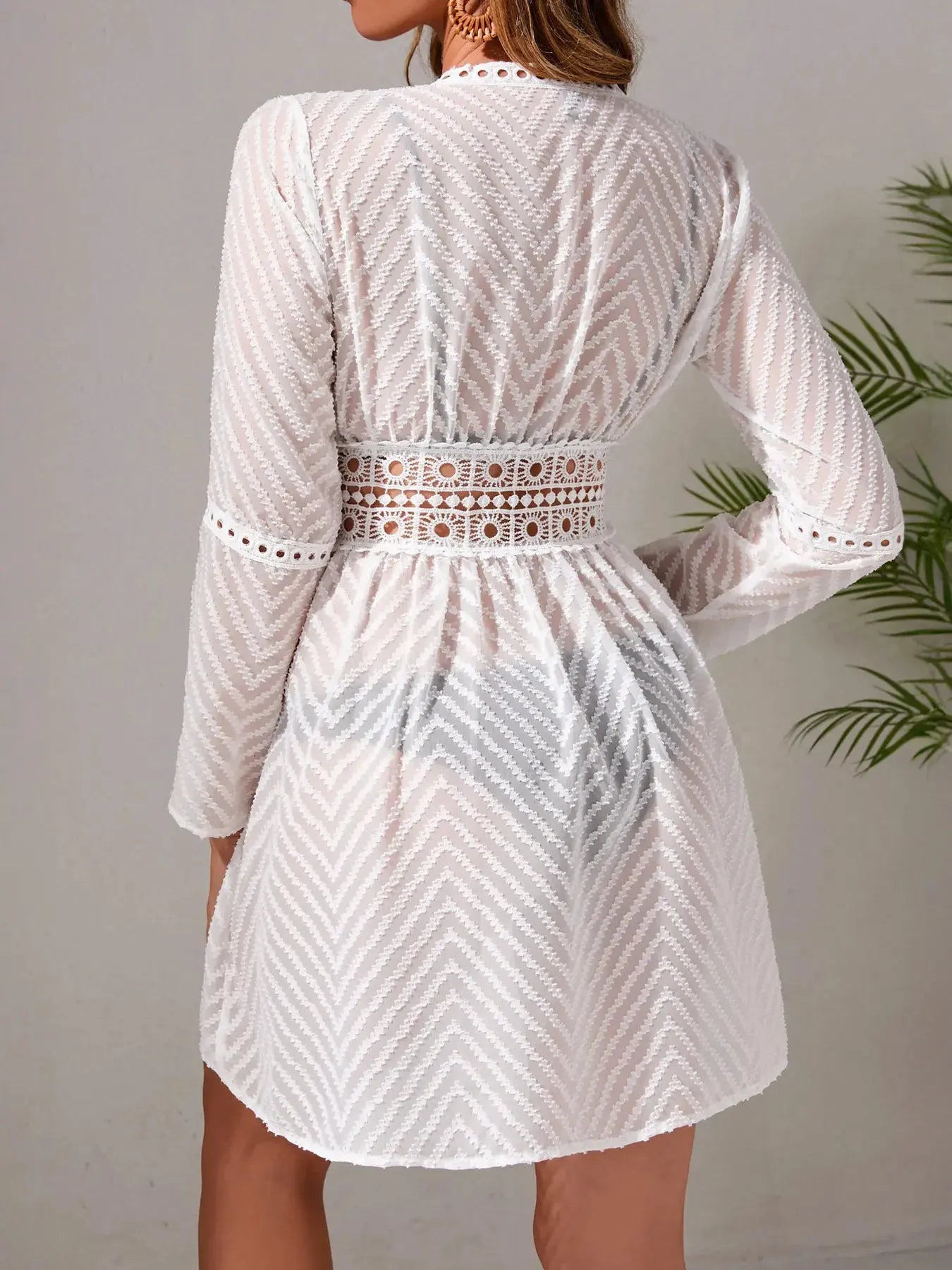Chevron Crochet Lace Cover-Up by Partner Labels