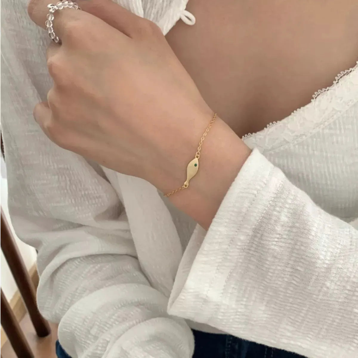 925 Sterling Silver Fish Bracelet by Partner Label