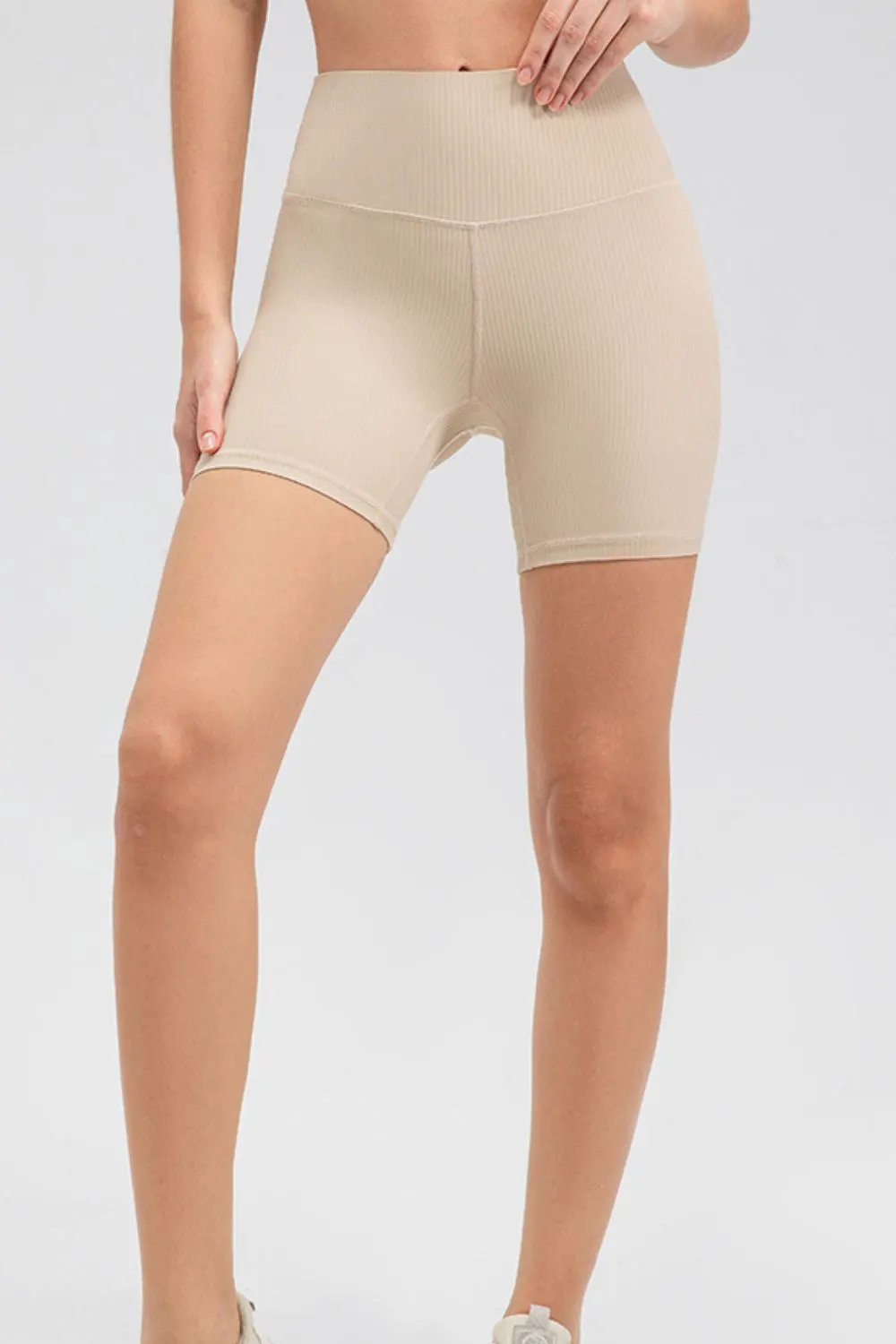 Wide Waistband Slim Fit Sports Shorts by Partner Label