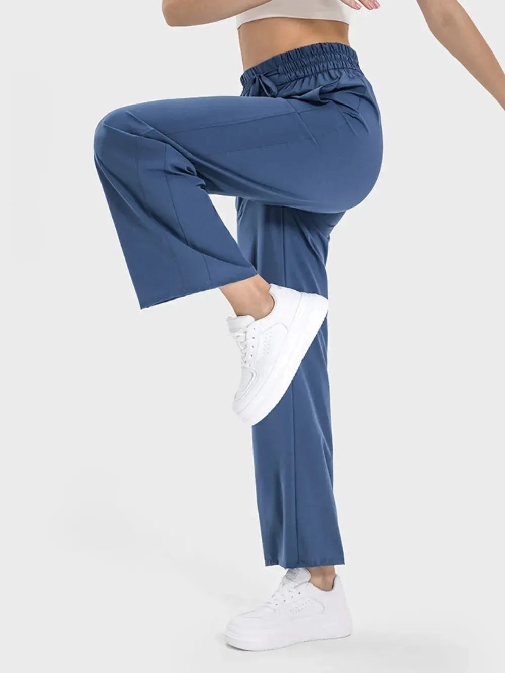 Millennia Drawstring Pocketed Active Pants by Millennia