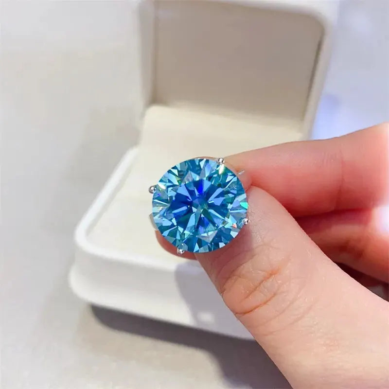 5 Carat Moissanite 925 Sterling Silver Ring by Partner Label