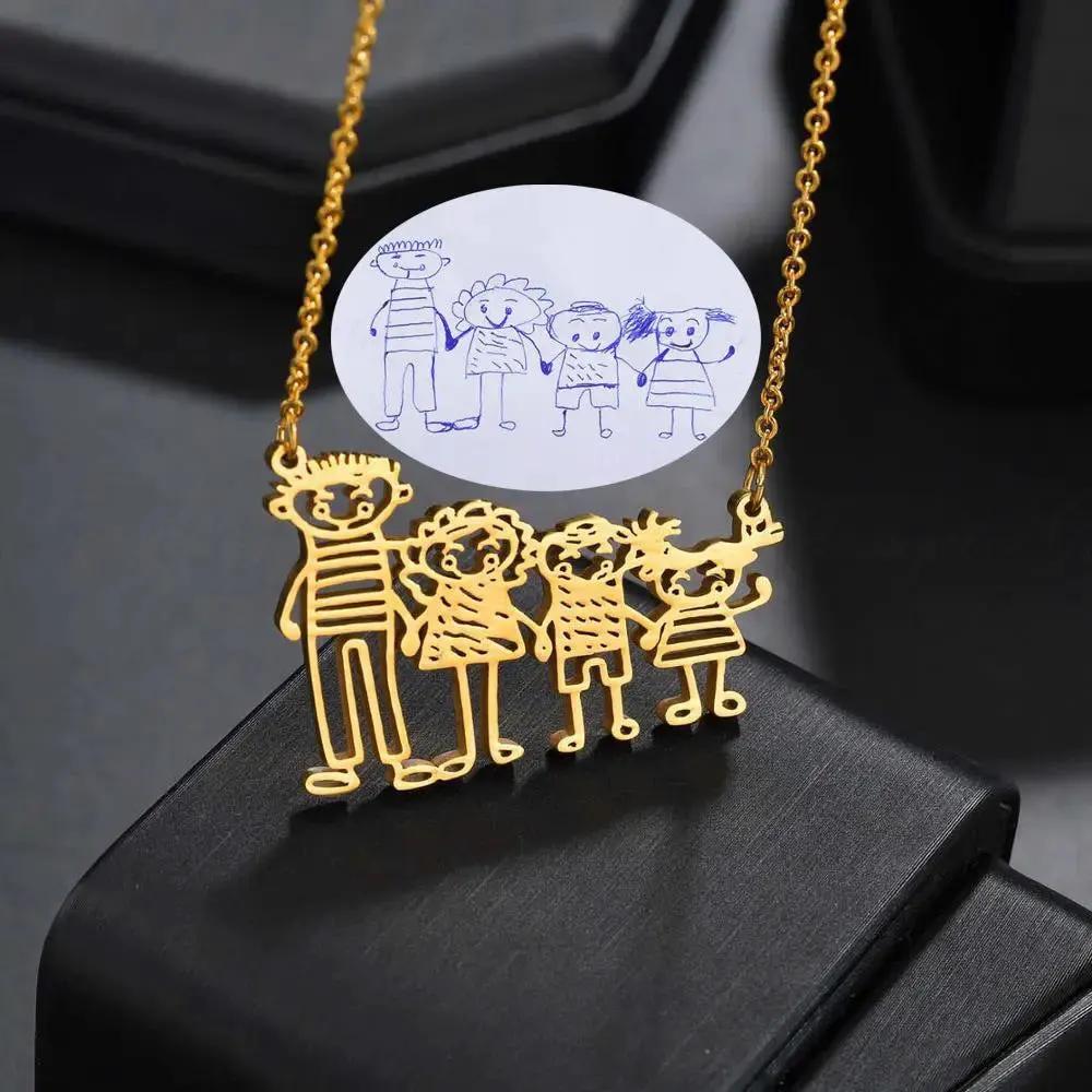 CREATE YOUR OWN DESIGN & DRAWINGS - Doodle Drawing Necklace - custom necklace by Maiden-Art