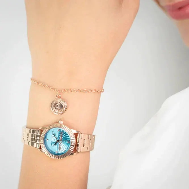 Just Cavalli Women's Rose Gold Watch, Blue Dial | Jc1l328m0065 by JUST CAVALLI