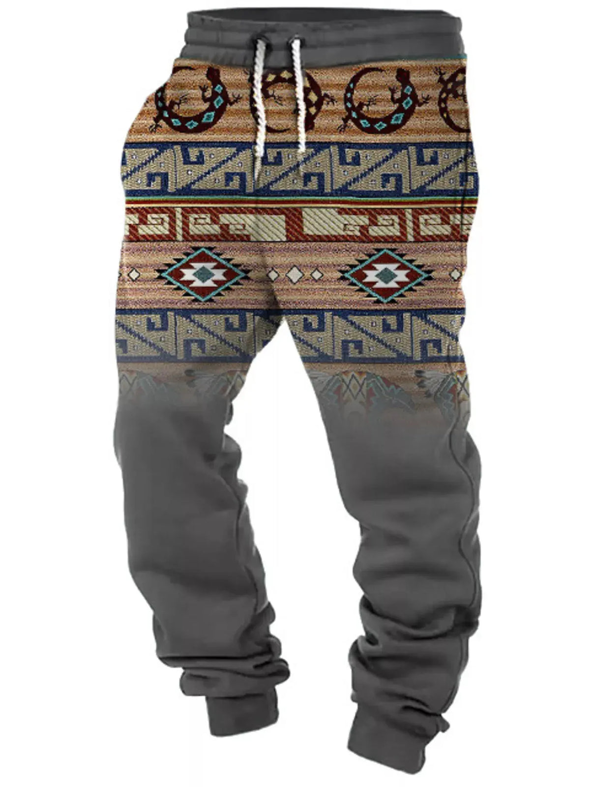 Men's Full Size Geometric Drawstring Joggers Plus Size by Trendsi