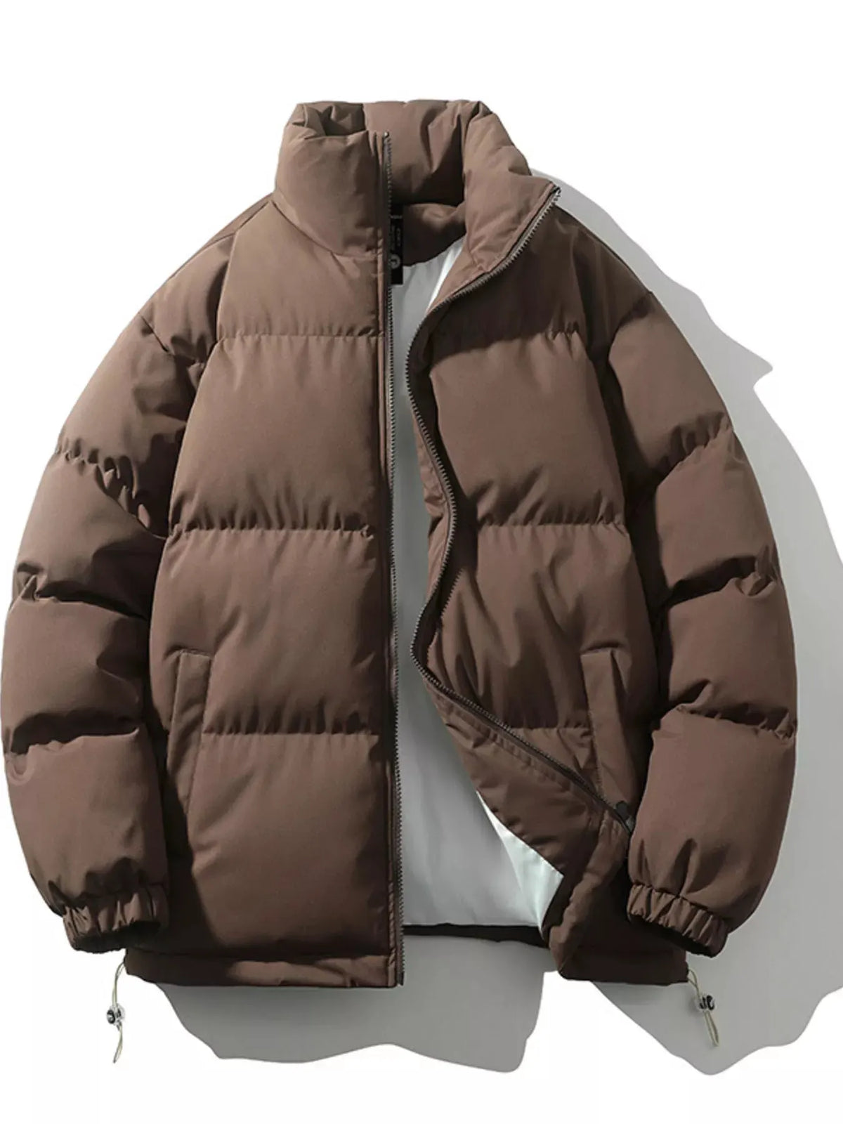 Men's Full Size Padded Zip Up Puffer Jacket Plus Size by Partner Label