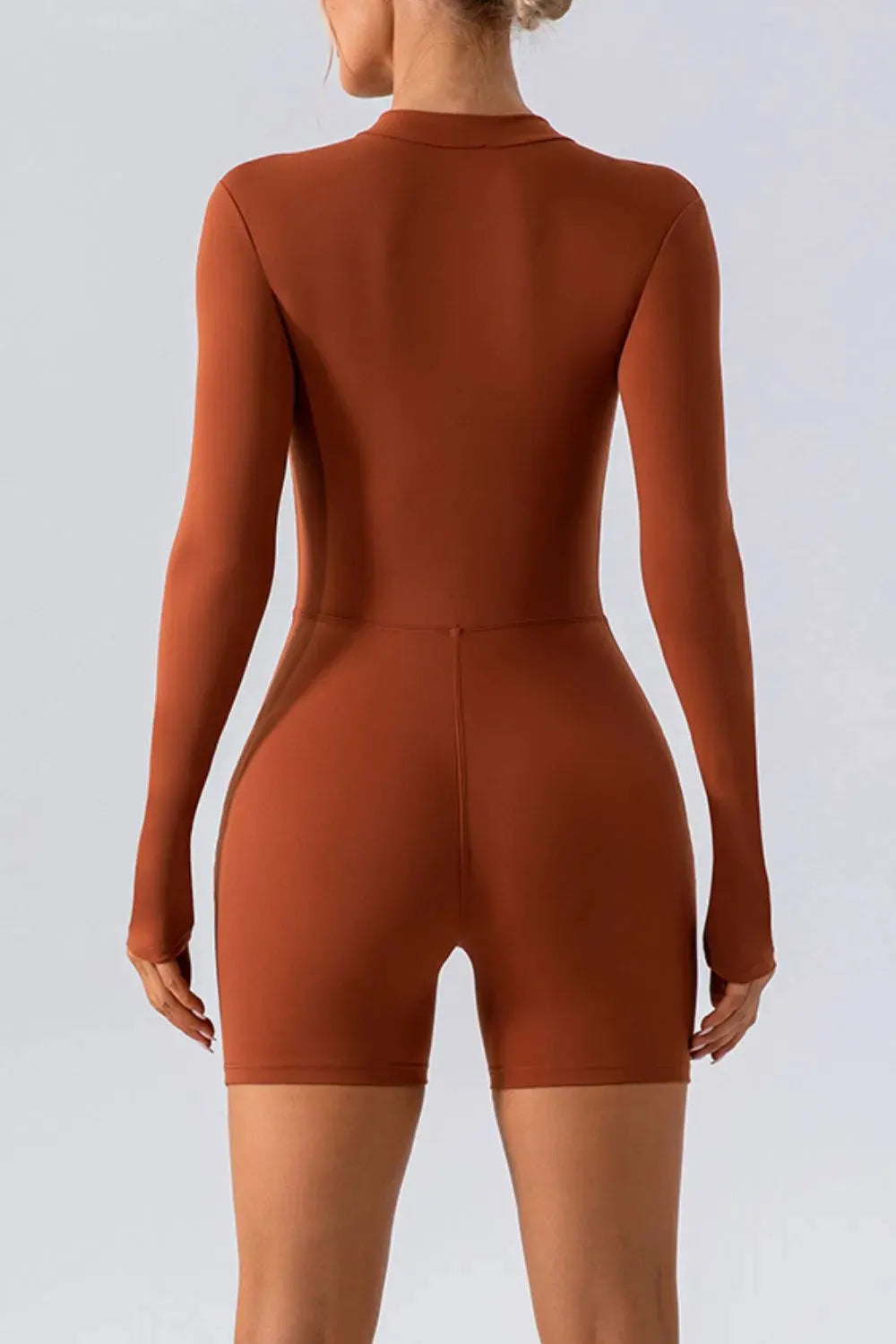 Half Zip Long Sleeve Active Romper by Partner Label