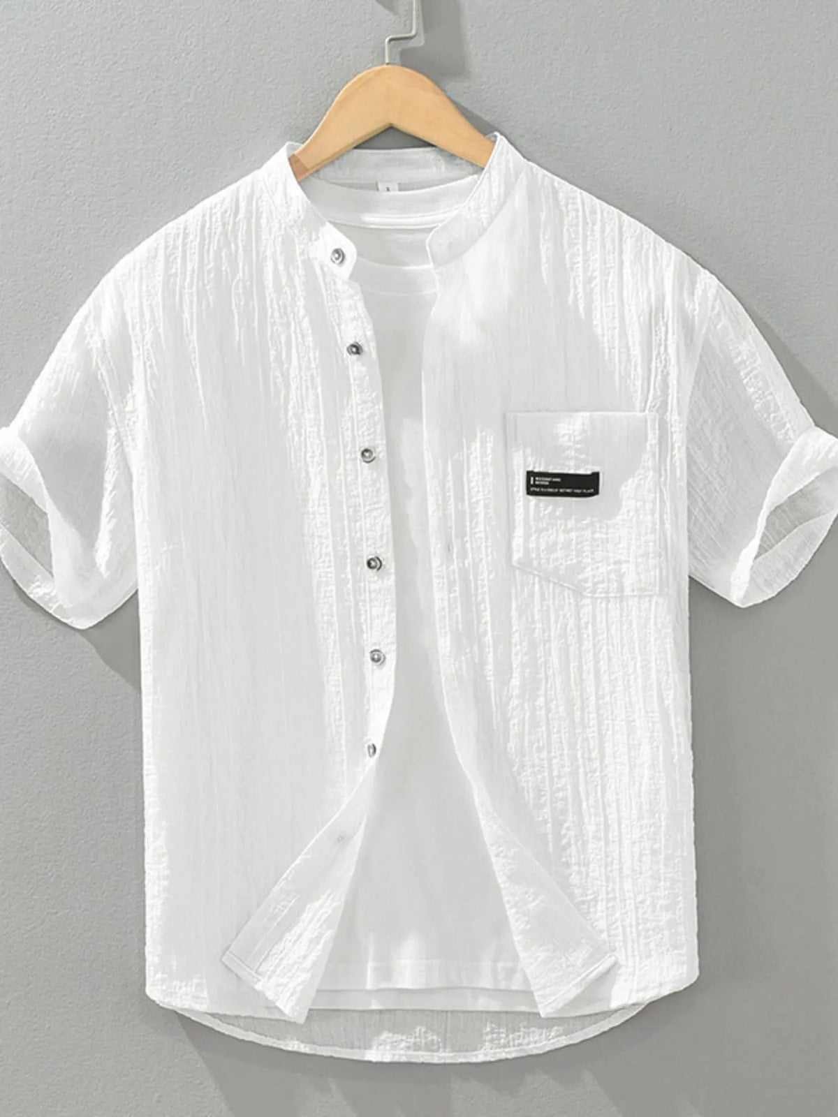 Men's Plus Size Casual Textured Button Up Shirt by Trendsi
