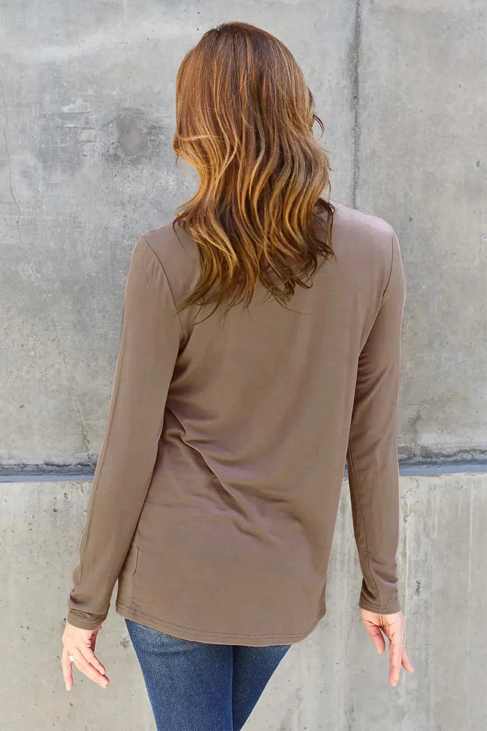 Basic Bae Full Size Round Neck Long Sleeve Top | Partner Labels Selection by Partner Label