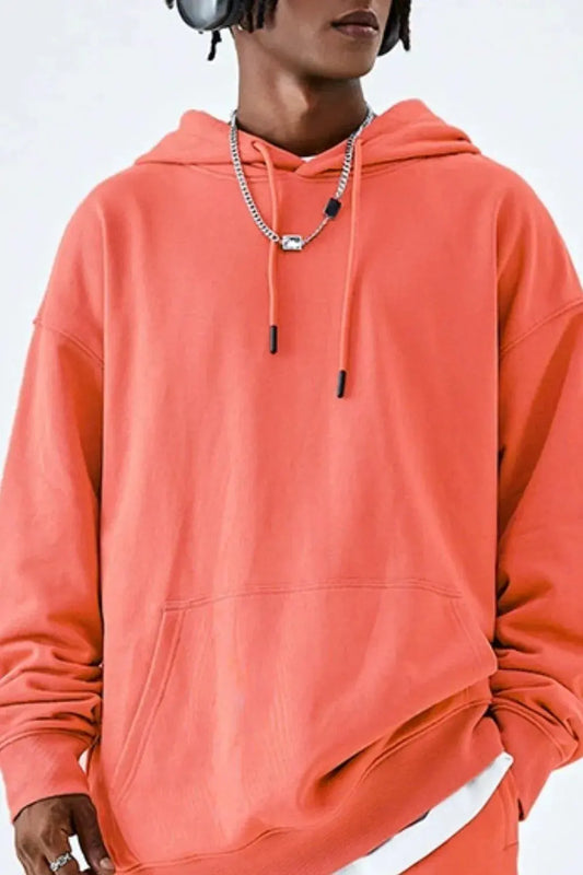 Men's Drawstring Kangaroo Pocket Hoodie by Partner Label