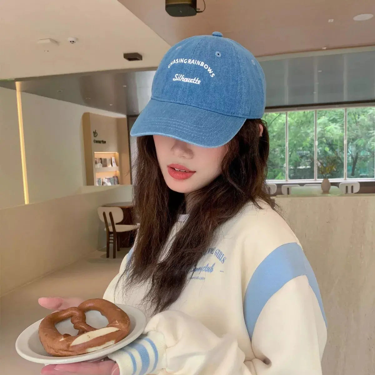 Embroidered Denim Baseball Cap by Partner Label