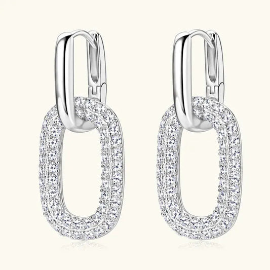 2.16 Carat Moissanite 925 Sterling Silver Earrings by Partner Label