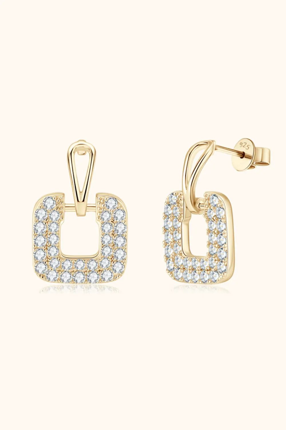 1.68 Carat Moissanite 925 Sterling Silver Drop Earrings by Partner Label