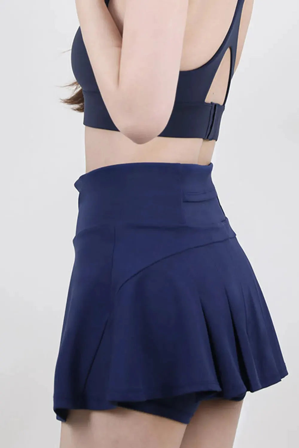 High Waist Pleated Active Skort by Partner Label