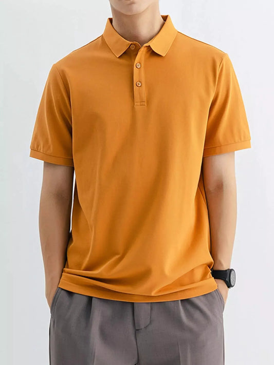 Men's Plus Size Classic Fit Short Sleeve Polo by Trendsi