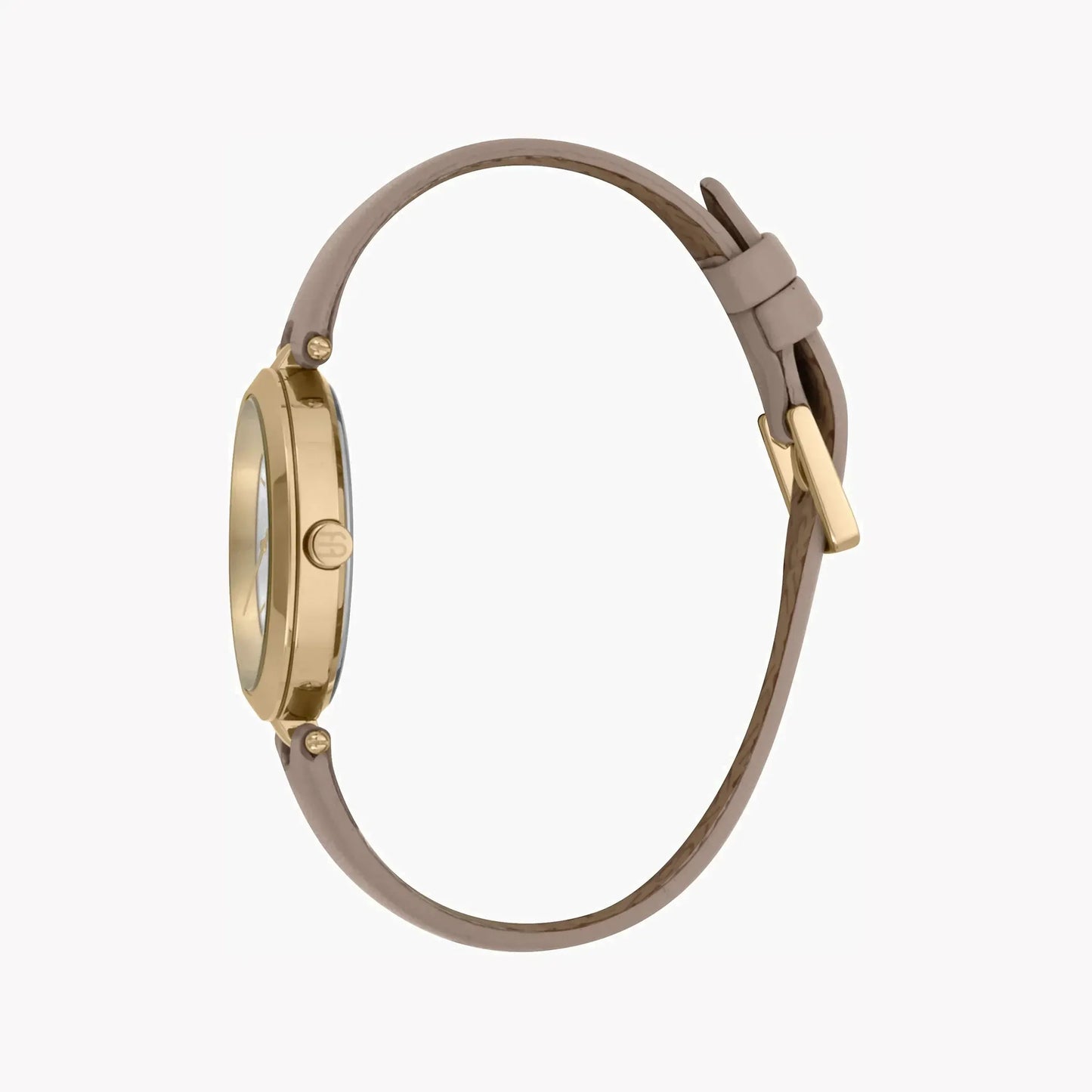 Esprit Women's Beige Leather Watch, Silver Dial | Es1l192m0025 by ESPRIT
