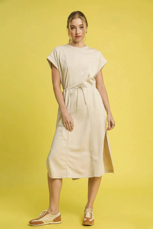 Umgee Side Slit Short Sleeve Midi Tee Dress by Umgee
