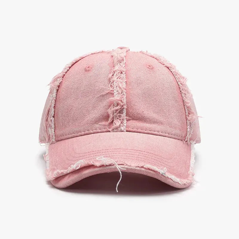 Raw Hem Cotton Baseball Cap by Partner Label
