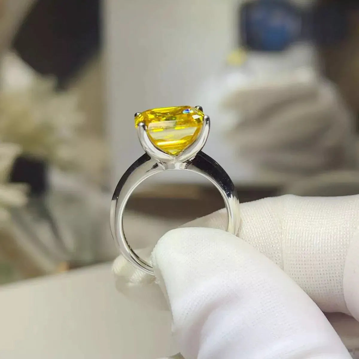 5 Carat Moissanite 925 Sterling Silver Ring by Partner Label