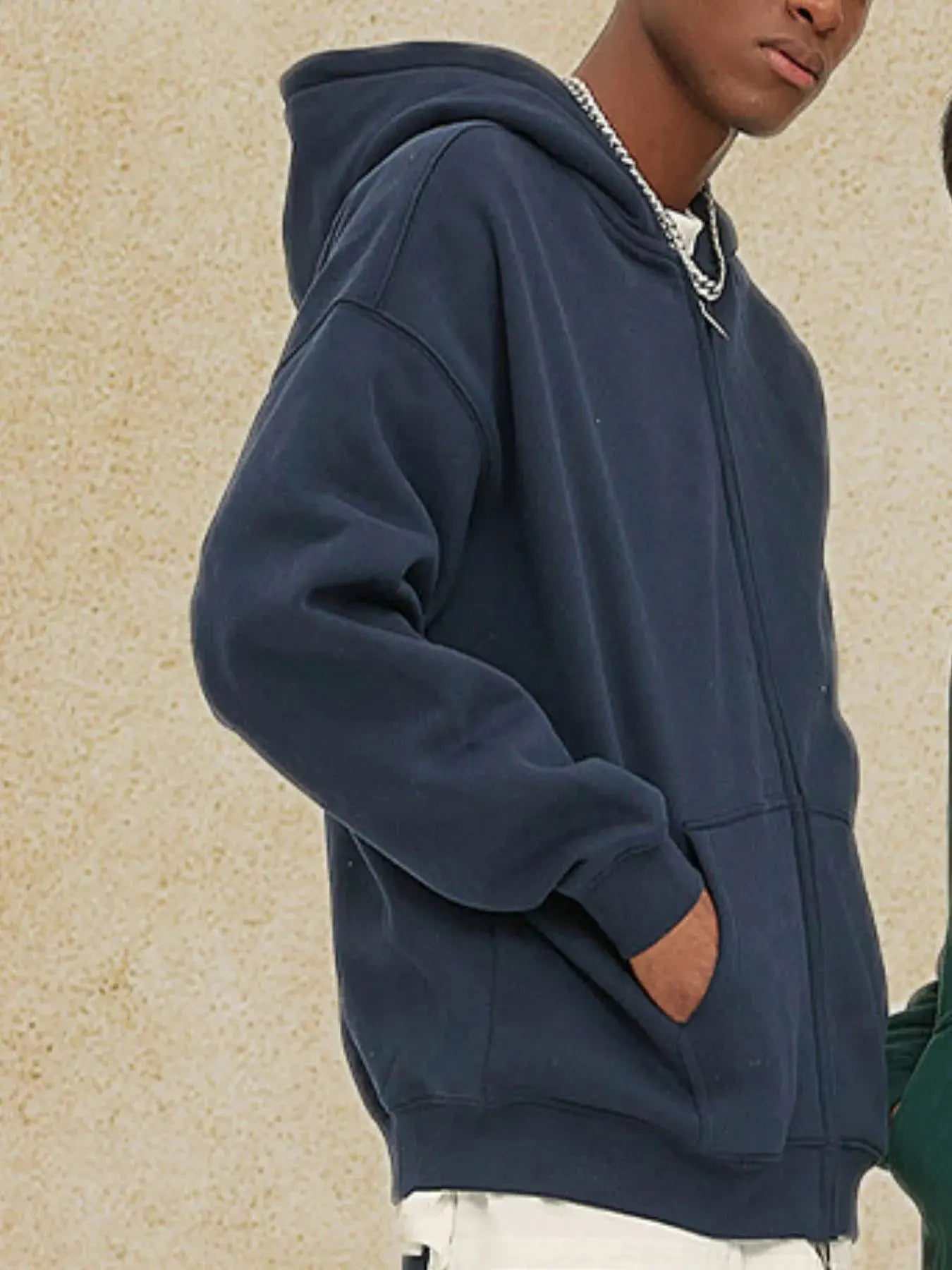 Men's Zip-Up Fleece Hoodie by Partner Label