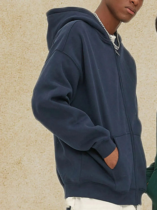 Men's Zip-Up Fleece Hoodie by Partner Label