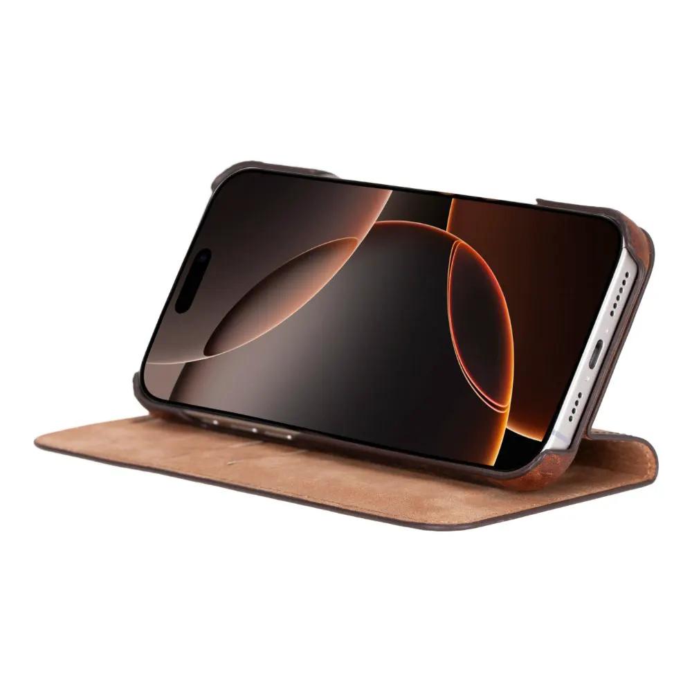 Decatur Leather iPhone 16 Pro Max Folio Case by TORONATA