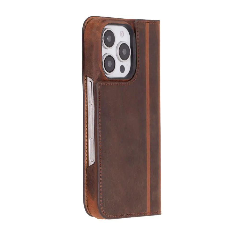 Decatur Leather iPhone 16 Pro Folio Case by TORONATA