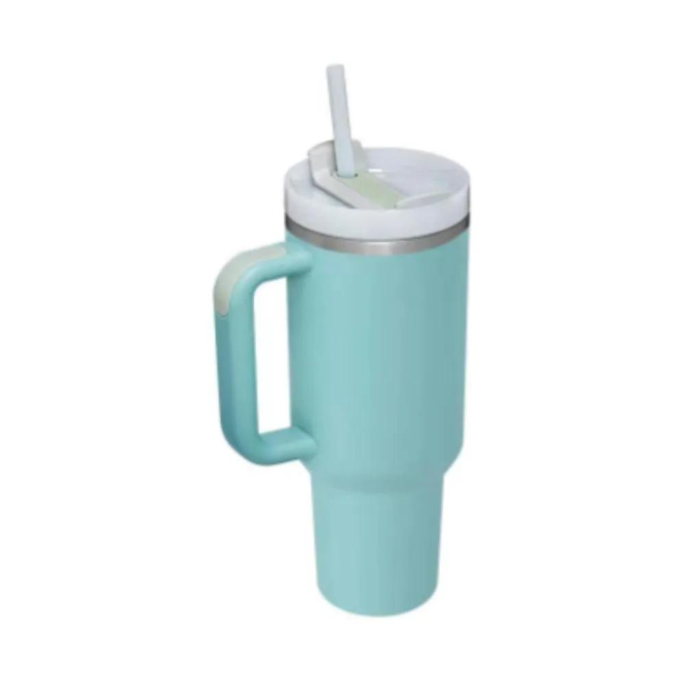 40 Oz Tumbler With Handle Straw Insulated, Stainless Steel Spill Proof Vacuum Coffee Cup Tumbler With Lid Tapered Mug Gifts For Valentine Lover Suitable For Car Gym Office Travel by Maiden-Art