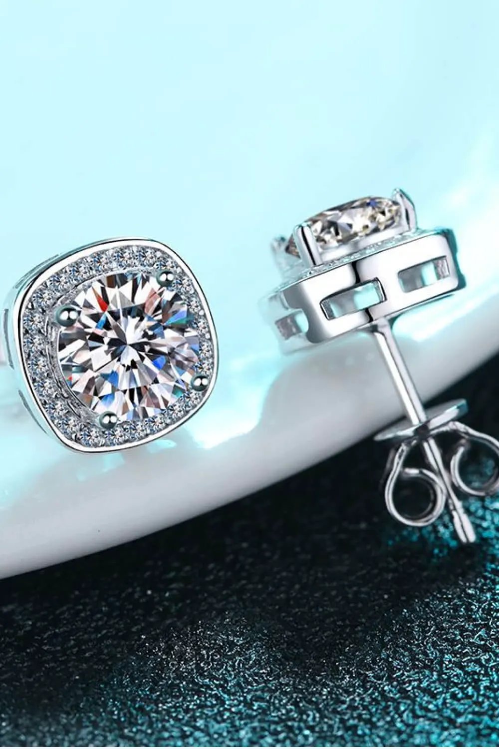 Let Me Love You 1 Carat Moissanite Stud Earrings by Partner Label