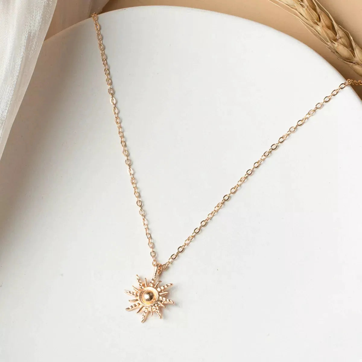 Sunburst Pendant Necklace by Partner Labels