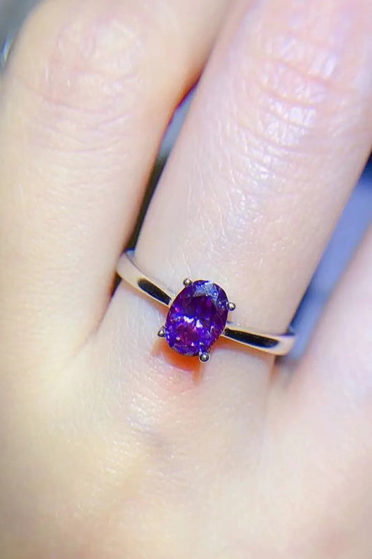 1 Carat Moissanite 4-Prong Solitaire Ring by Partner Label