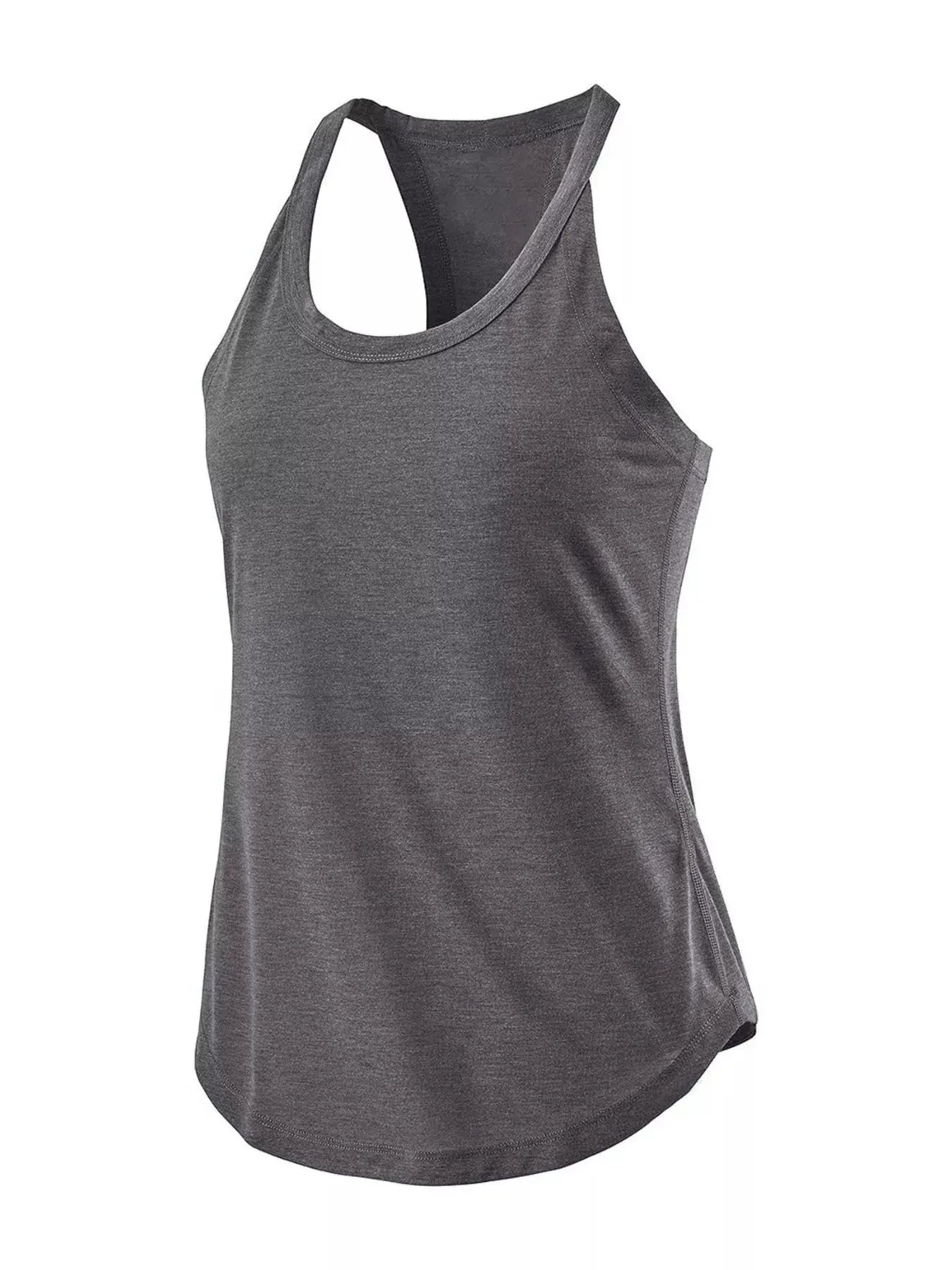 Round Neck Active Tank by Trendsi