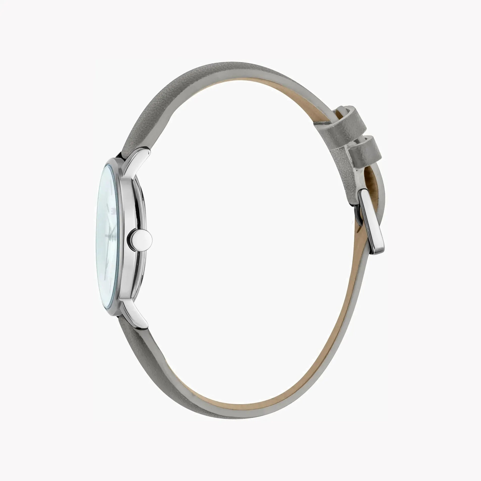 Esprit Women's Grey Leather Watch, Silver Dial | ES1L154L0025 by ESPRIT