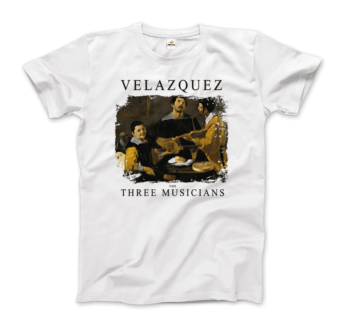 Diego Velazquez the Three Musicians, 1622 artwork t-shirt by Art-O-Rama Shop