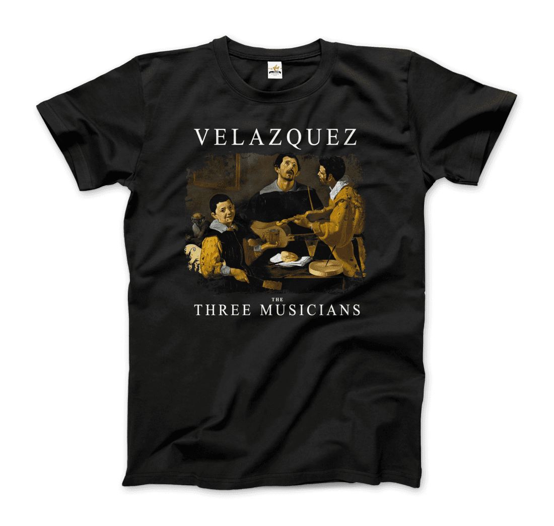 Diego Velazquez the Three Musicians, 1622 artwork t-shirt by Art-O-Rama Shop